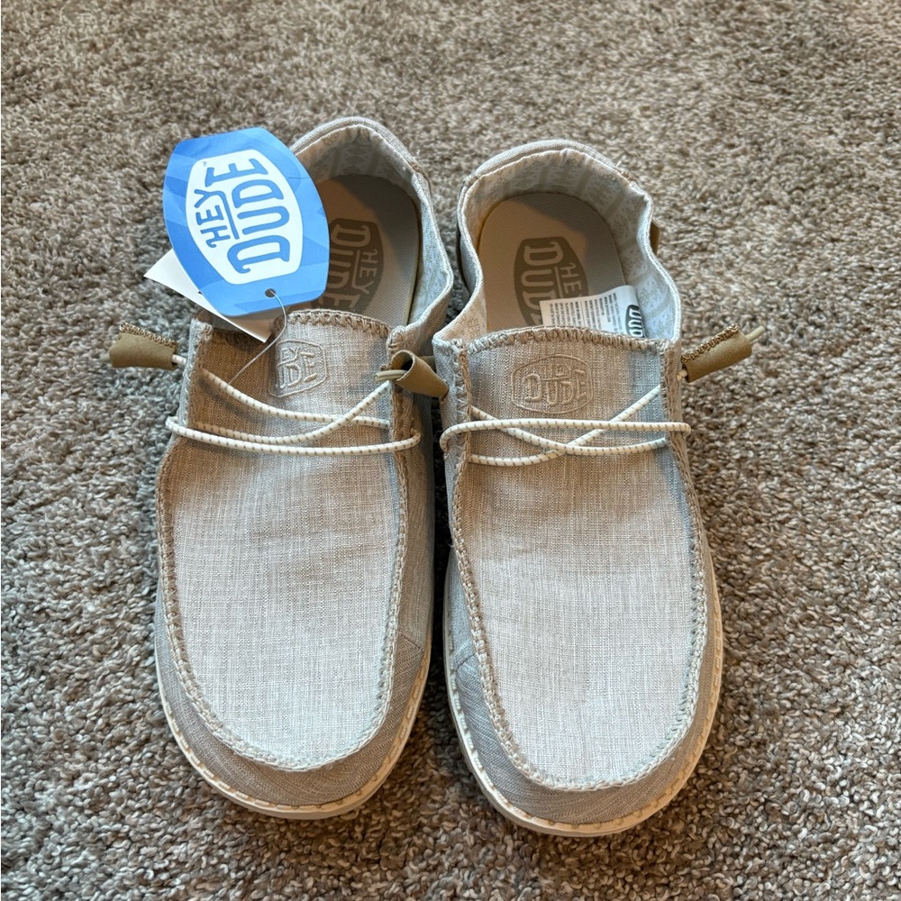 Hey Dude Light Beige Slip-On Loafers